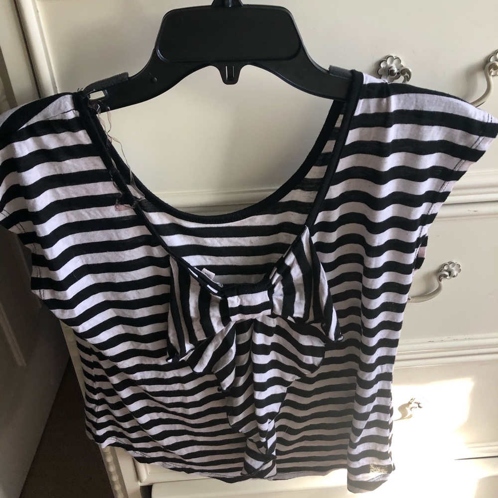 stripped bow shirt